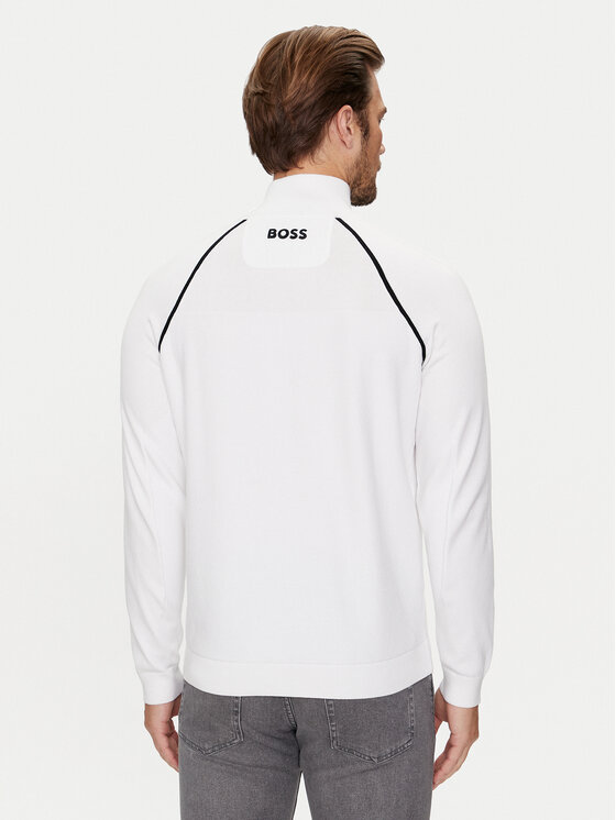 BOSS Boss Džemperis Hydro-X 50519377 Balts Regular Fit