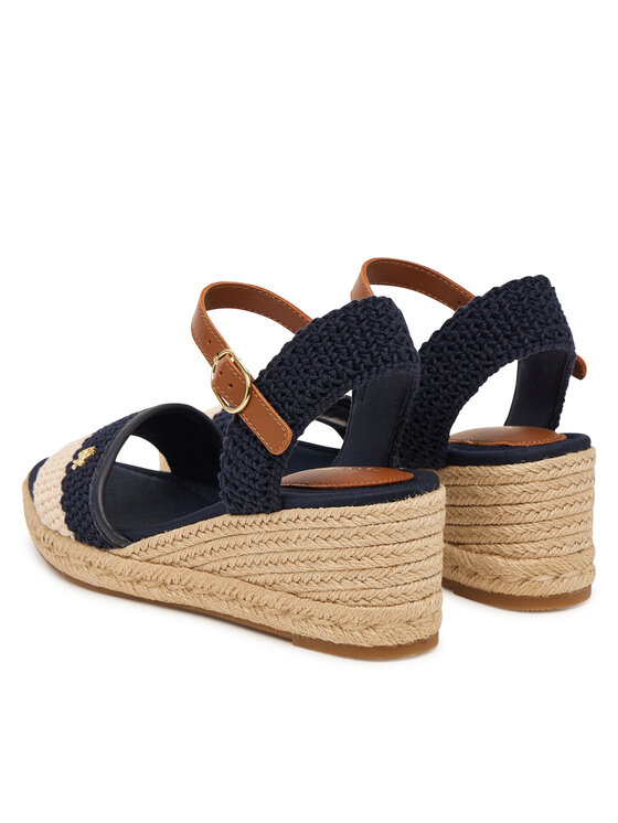 Tommy Hilfiger Tommy Hilfiger Εσπαντρίγιες Mid Espad Wedge Crochet FW0FW09516 Σκούρο μπλε