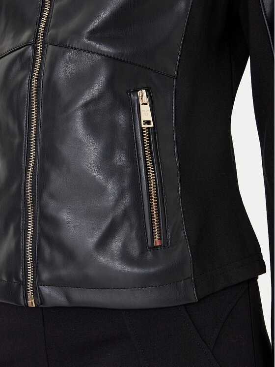 Rinascimento Rinascimento Jacke aus Kunstleder CFC0124661003 Schwarz Regular Fit