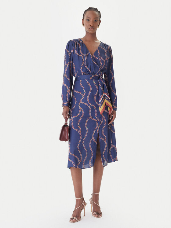 Rinascimento Rinascimento Sukienka koktajlowa CFC0128008003 Granatowy Regular Fit