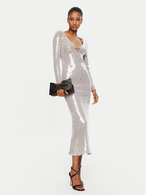 BARDOT BARDOT Sukienka koktajlowa Verona 58859DB Srebrny Slim Fit