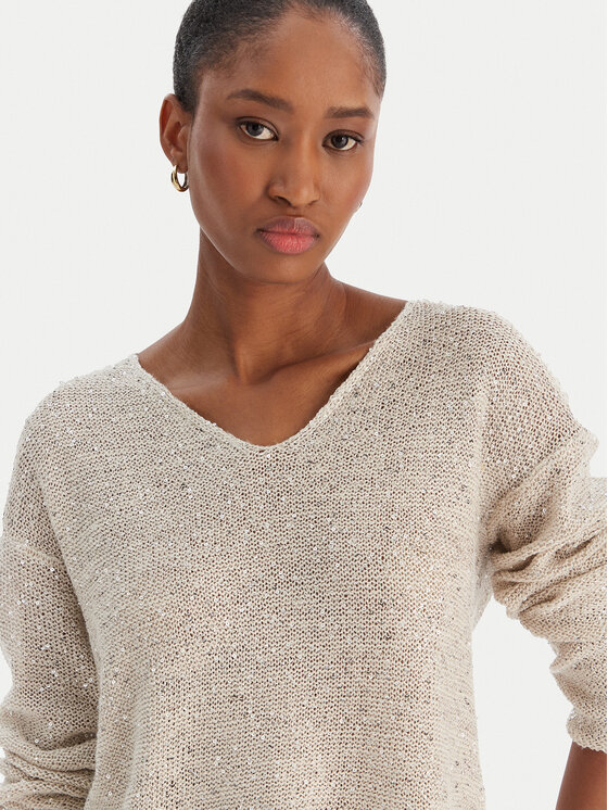 Vero Moda Vero Moda Blúzka Leilani 10318223 Béžová Loose Fit