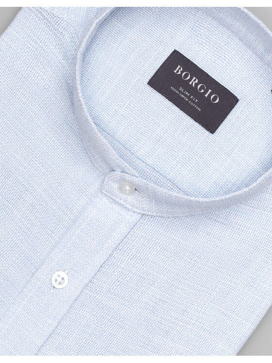 Borgio Borgio Koszula limido_00561 Niebieski Slim Fit