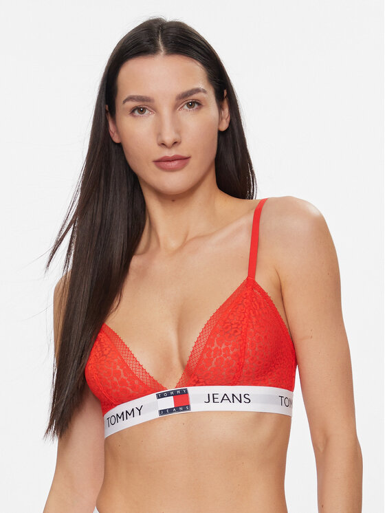 Tommy Jeans Bralette krūšturis UW0UW05156 Sarkans