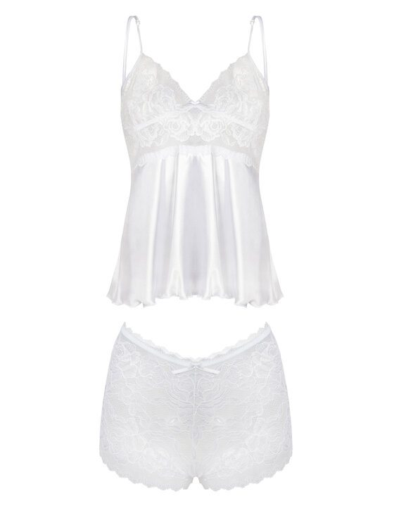 DKaren Lingerie DKaren Lingerie Komplet bielizny Adelaide Biały Classic Fit