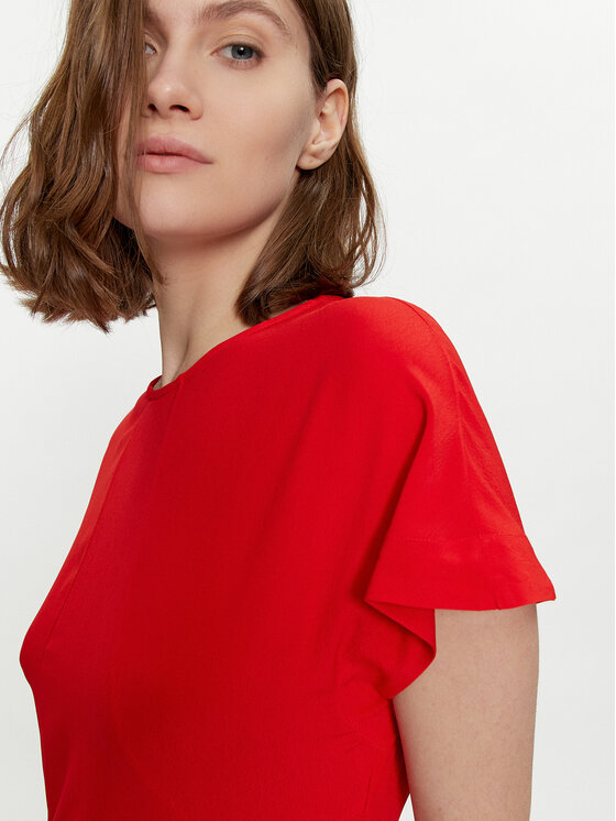 Tommy Hilfiger Tommy Hilfiger Kasdieninė suknelė WW0WW41869 Raudona Relaxed Fit