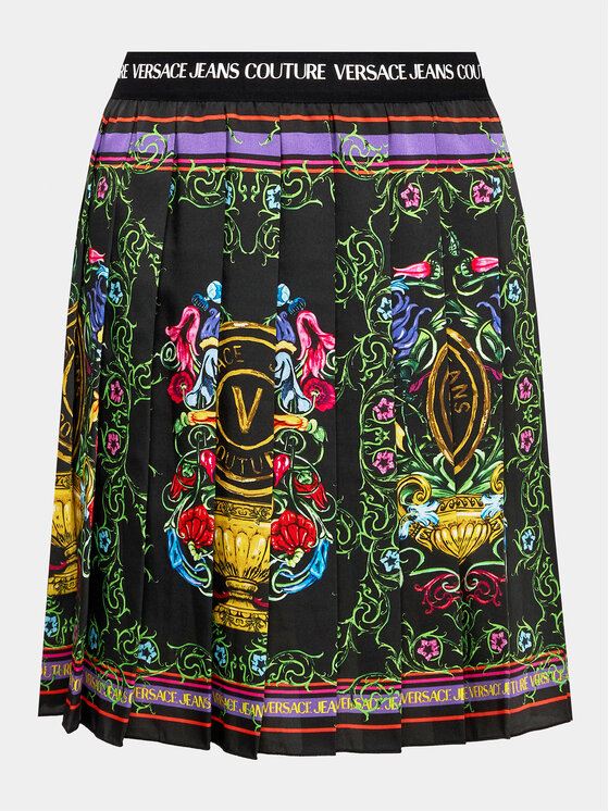 Versace Jeans Couture Versace Jeans Couture Plisovaná sukně 74HAE813 Černá Regular Fit