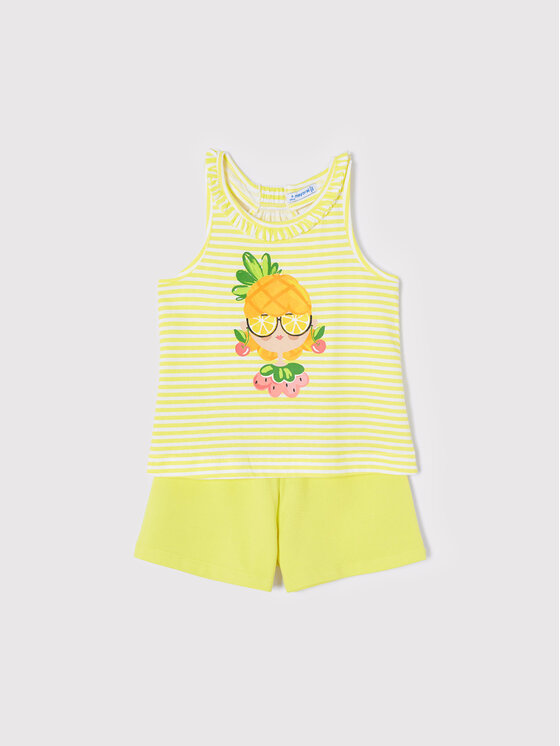 Mayoral Mayoral Set Top und Shorts 3284 Gelb Regular Fit