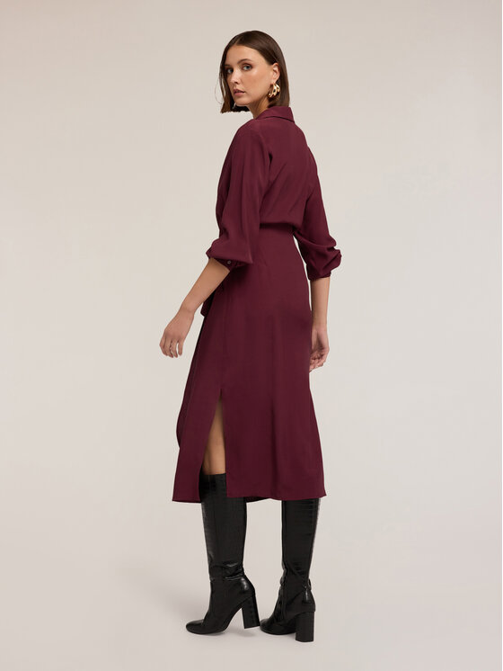 Motivi Motivi Sukienka codzienna 7254Q003375N036 Bordowy Regular Fit