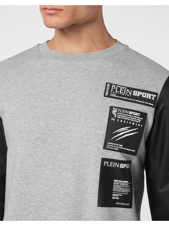 Plein Sport Plein Sport Longsleeve 13091 Szary Regular Fit