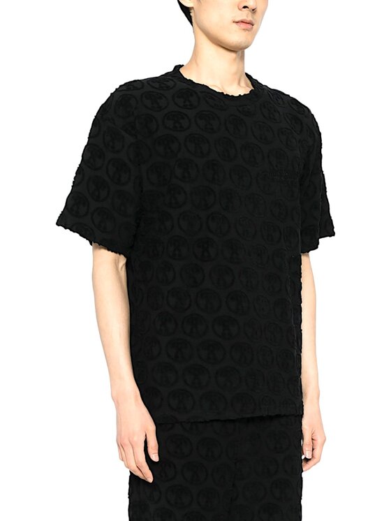 MOSCHINO MOSCHINO T-shirt t-shirt moschino jersey jacquard Nero Regular Fit
