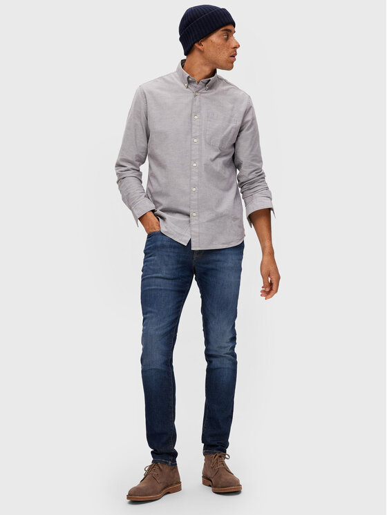 Selected Homme Selected Homme Jeansy Leon 16088264 Granatowy Slim Fit