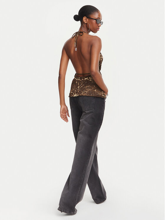 Juicy Couture Juicy Couture Bluzka JCWCT226340 Brązowy Slim Fit