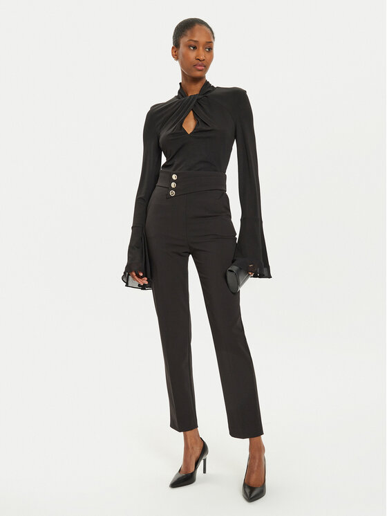 Rinascimento Rinascimento Παντελόνι υφασμάτινο CFC0119756003 Μαύρο Slim Fit