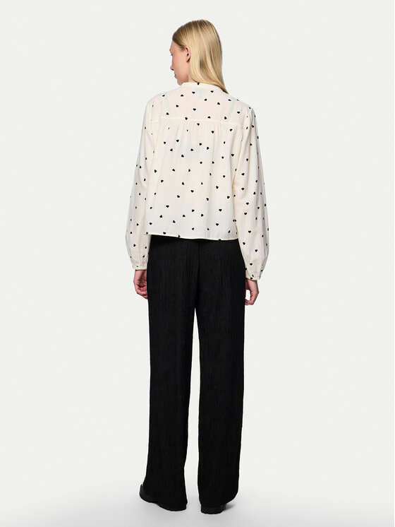 Pieces Pieces Majica 17151639 Écru Regular Fit
