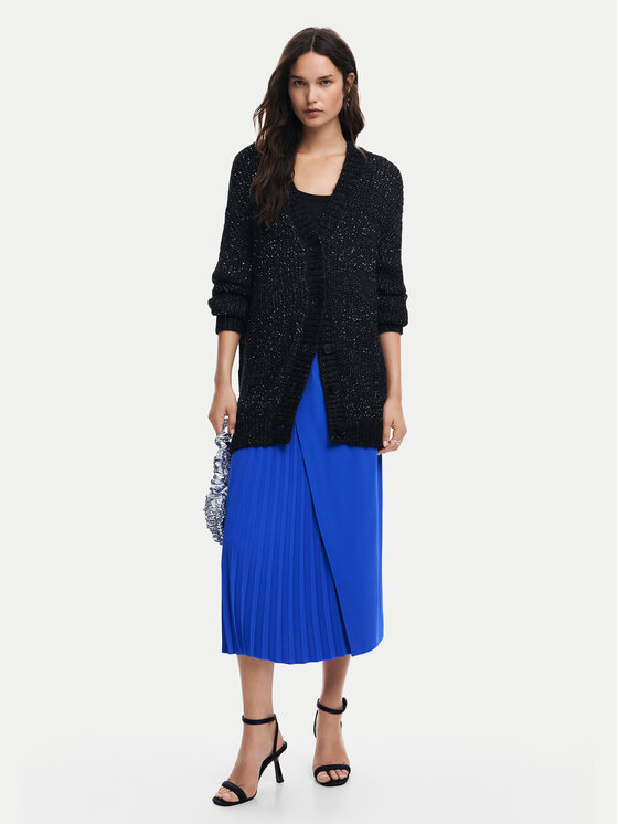 Desigual Desigual Faltenrock Xining 24WWFW25 Blau Regular Fit