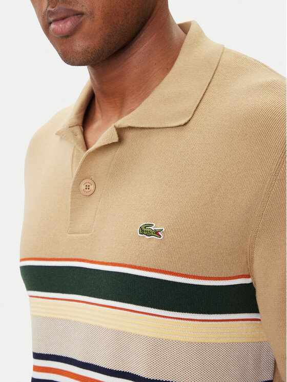 Lacoste Lacoste Tricou polo AH5200 Bej Regular Fit