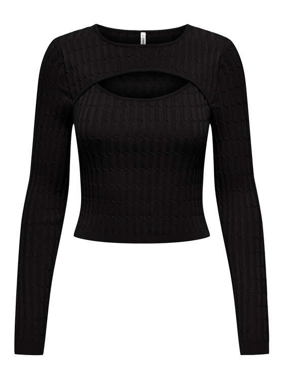 ONLY ONLY Pullover Meddi 15339582 Schwarz Cropped Fit