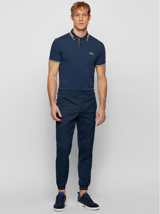 Polo Paul Curved 50412675 Blu scuro Slim Fit
