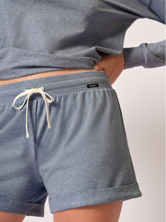 Skiny Skiny Szorty materiałowe 80803 Niebieski Comfortable Fit