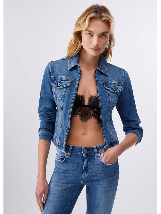 Liu Jo Liu Jo Giacca di jeans UA6176DS05778998 Celeste Regular Fit