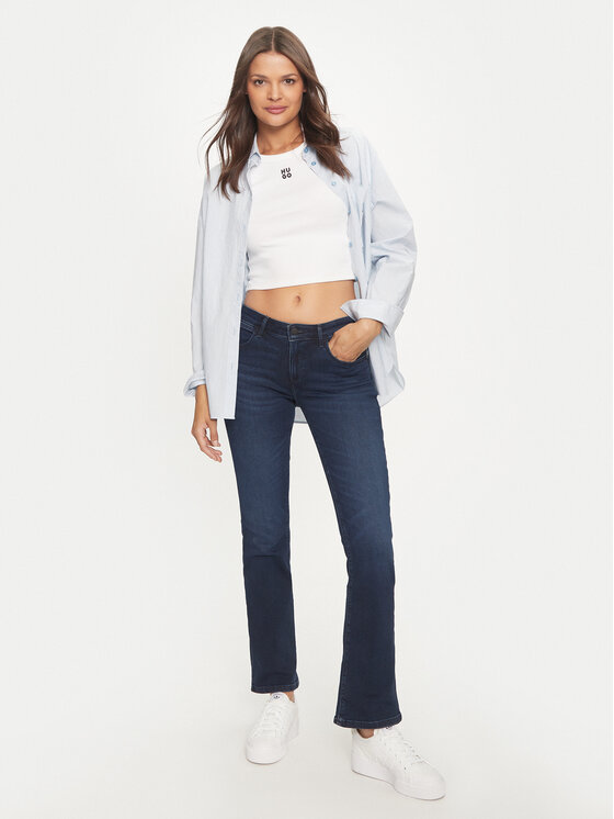 Wrangler Wrangler Jeans hlače 112342797 Mornarsko modra Bootcut Fit