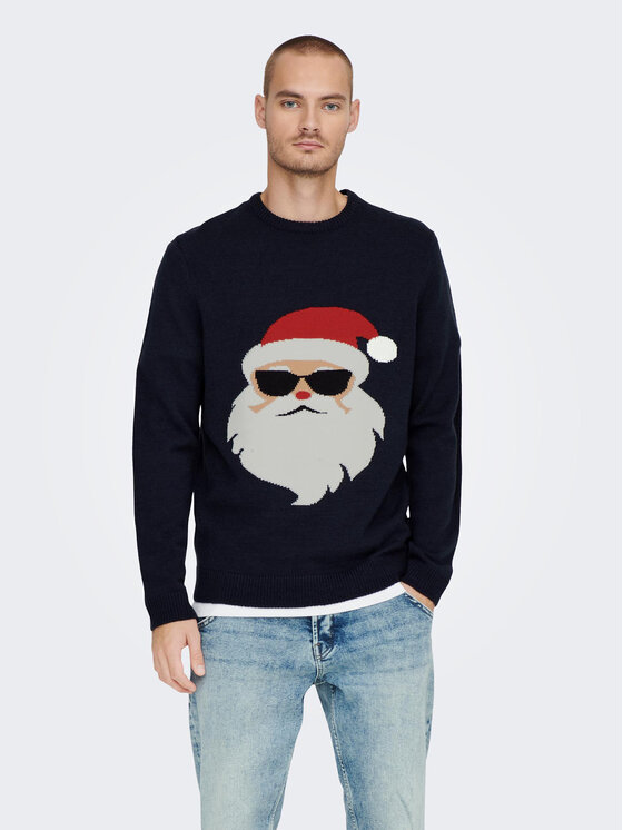 Only & Sons Only & Sons Pulover 22023347 Bleumarin Regular Fit
