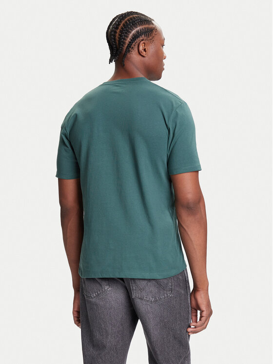 Wrangler Wrangler T-shirt Sign Off 112371479 Zelena Regular Fit