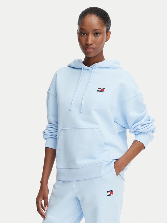 Tommy Jeans Hanorac DW0DW19414 Albastru deschis Regular Fit