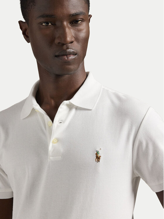 Polo Ralph Lauren Polo Ralph Lauren Tricou polo 710685514001 Alb Slim Fit