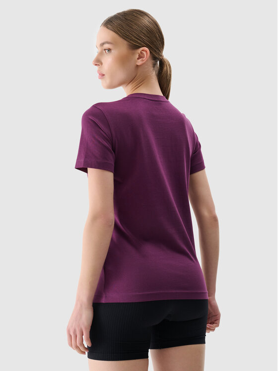 4F 4F T-Shirt NOS Fioletowy Regular Fit