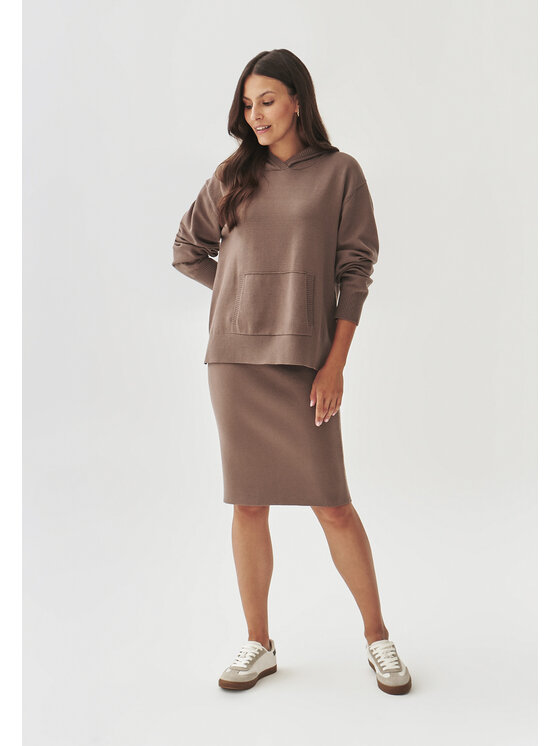 TATUUM TATUUM Midi sukňa GEME Hnedá Close Fit