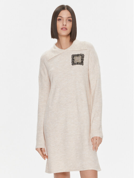 Liu Jo Liu Jo Vestito di maglia 5F3036 MA08O Beige Regular Fit