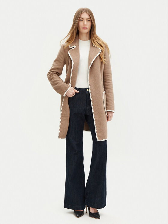 Guess Guess Płaszcz przejściowy W5RL19 WGVR2 Beżowy Regular Fit