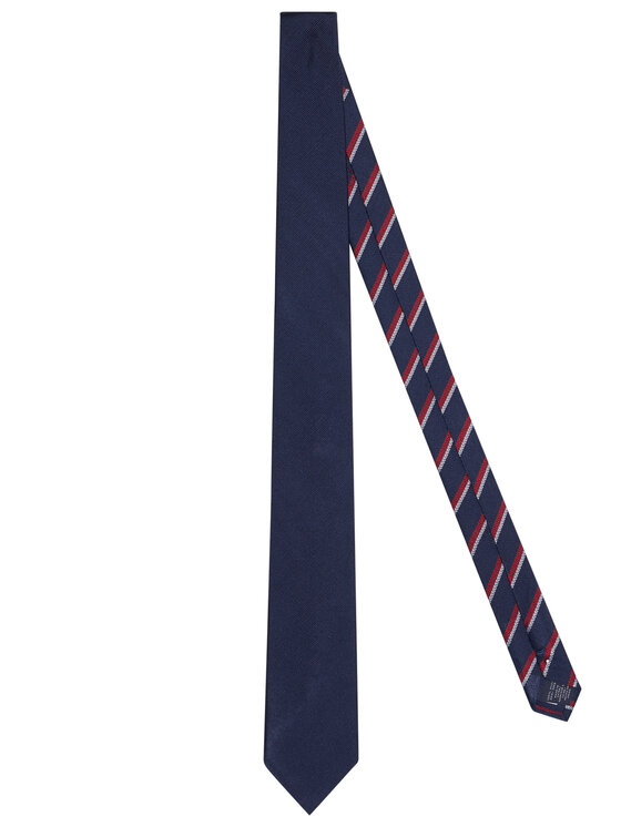 Tommy Hilfiger Tailored Tommy Hilfiger Tailored Kravata Solid Ribbed TT0TT07682 Mornarsko modra