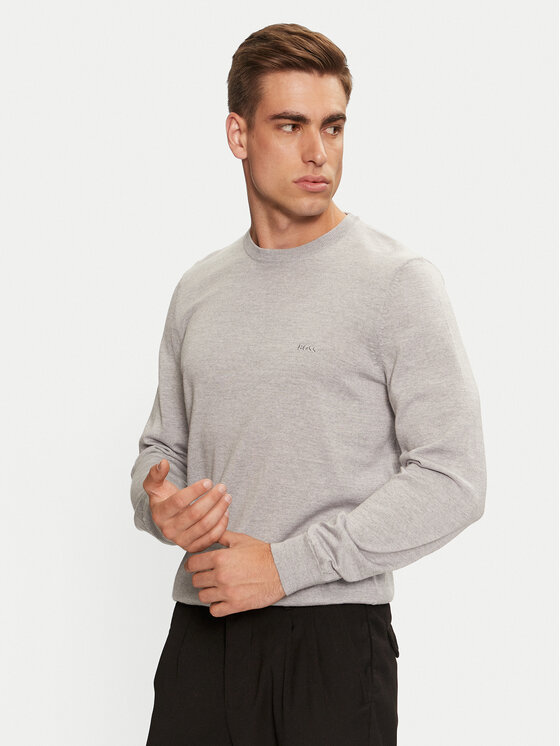 BOSS Boss Džemper Botto-L 50476364 Siva Regular Fit