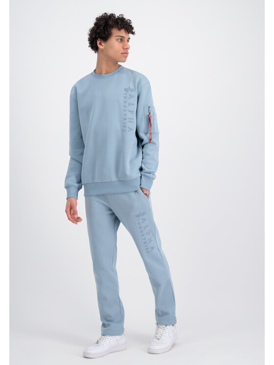 Alpha Industries Alpha Industries Bluza Embroidery Sweatshirt Błękitny Regular Fit
