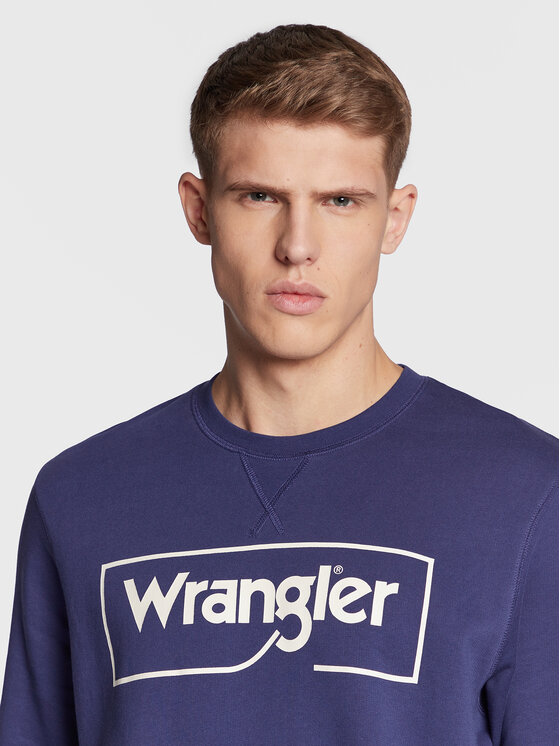 UBブルゾン ホワイト/ブルー Wrangler Bluza Frame Logo W662HAB51 112321426 Fioletowy