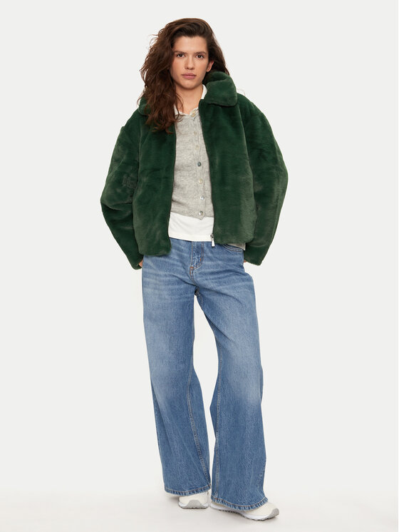 United Colors Of Benetton United Colors Of Benetton Futro 2FBDDN06V Zielony Regular Fit
