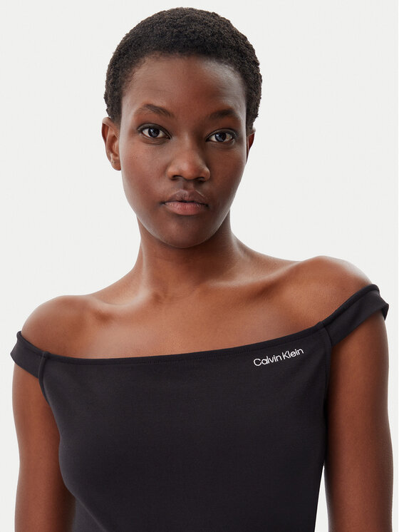 Calvin Klein Jeans Calvin Klein Jeans Kleid für den Alltag Logo Milano J20J225541 Schwarz Slim Fit