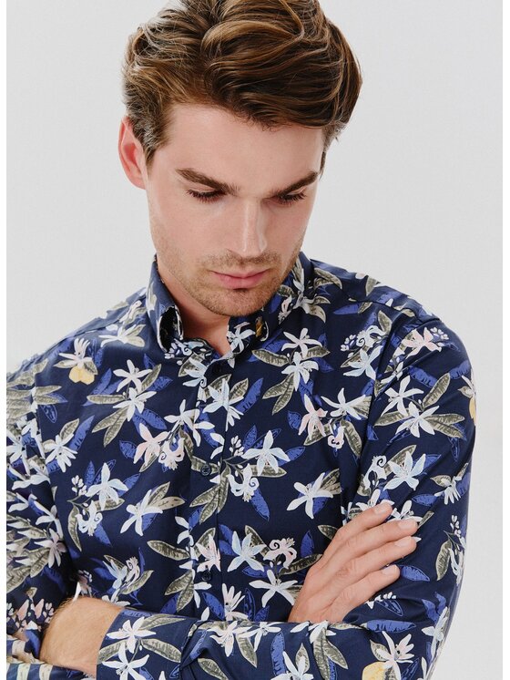 Pako Lorente Pako Lorente Koszula P24WN-1X-008 Granatowy Slim Fit