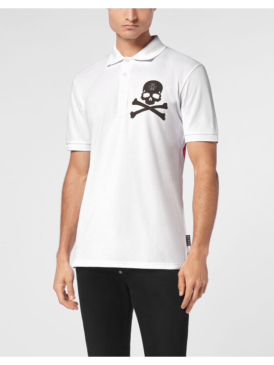PHILIPP PLEIN PHILIPP PLEIN Polo 14659 Bianco Slim Fit