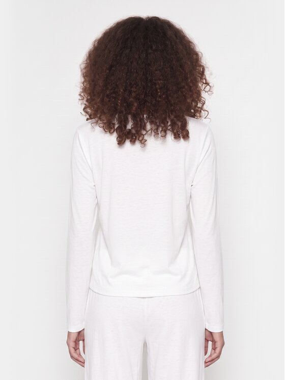 BASICLO BASICLO Longsleeve BSL-007-01 Biały Regular Fit