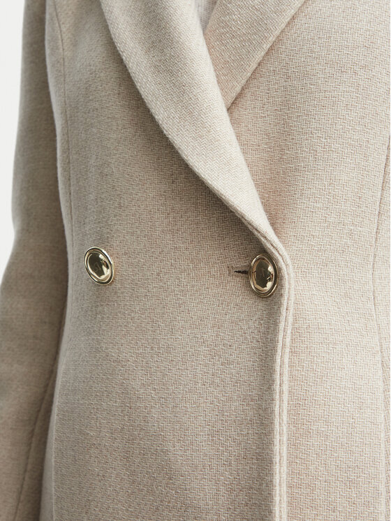 Rinascimento Rinascimento Cappotto di lana CFC0131076003 Beige Regular Fit