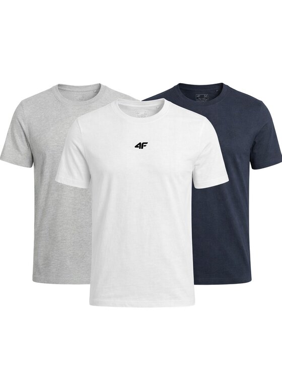 4F 4F T-Shirt Z-TTSHM3947-3-E Biały Regular Fit