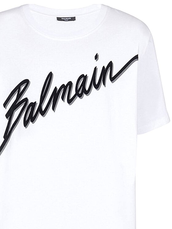 Balmain Balmain T-Shirt EH1EG Λευκό Regular Fit
