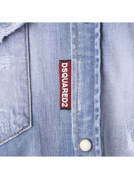 Dsquared2 Dsquared2 Košile S74DM0452 S30341 470 Modrá Slim Fit