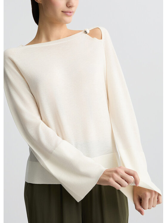 Liu Jo Liu Jo Sweter CA5103MA63OX0256 Biały Regular Fit