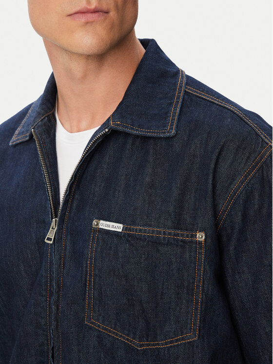 Guess Jeans Guess Jeans Jeansjacke M6YN01 D1316 Dunkelblau Regular Fit