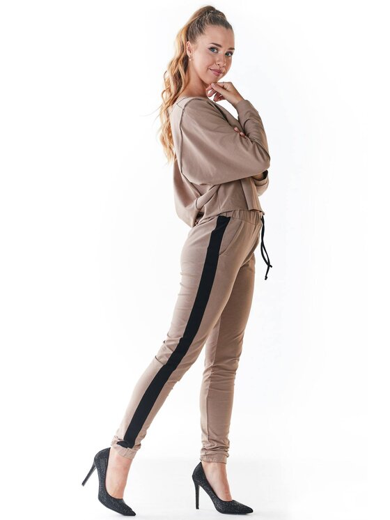 Infinite You Infinite You Bluzka M234 Beżowy Basic Fit
